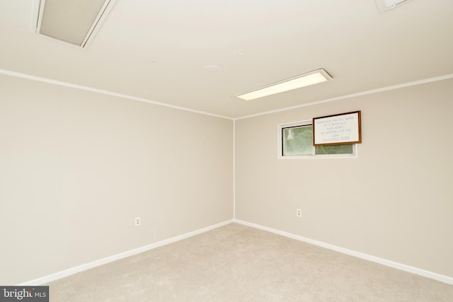 13732 Moccasin Ct, Woodbridge, VA 22193 - empty room featuring light colored carpet, crown molding, and baseboards