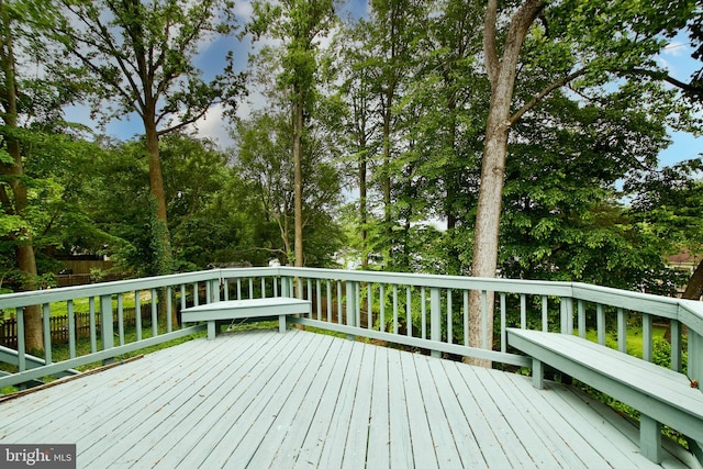13732 Moccasin Ct, Woodbridge, VA 22193 - wooden deck with view of wooded area