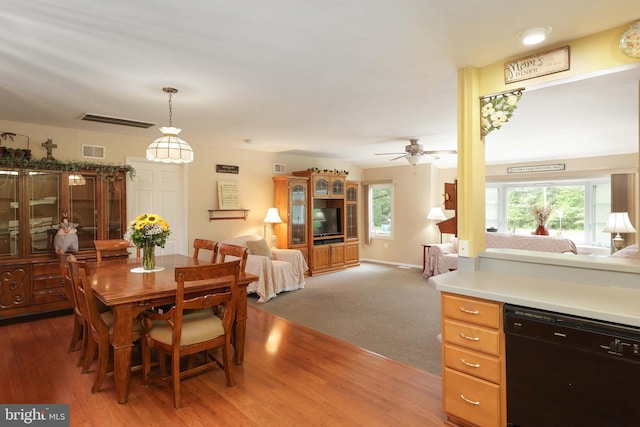 101 Chelsea Ave, Pine Beach, NJ 08741 - dining room featuring ceiling fan and wood finished floors