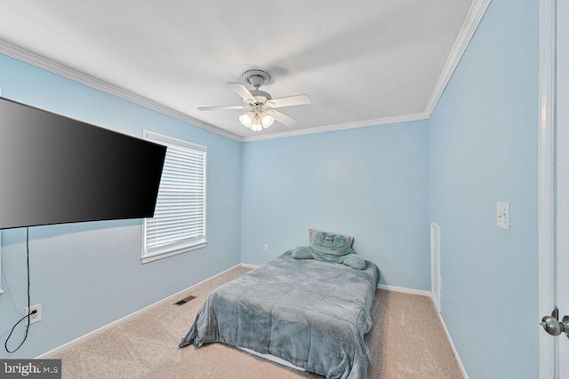 20429 Ambassador Ter Unit 20429, Germantown, MD 20874 - bedroom with carpet, ornamental molding, baseboards, and a ceiling fan