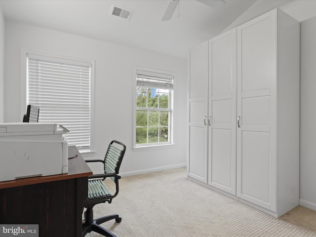 2642 Logan Wood Dr, Herndon, VA 20171 - office featuring carpet floors, a ceiling fan, and baseboards
