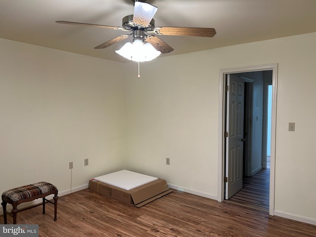 76 Red Burke Ct, Front Royal, VA 22630 - spare room featuring a ceiling fan and wood finished floors