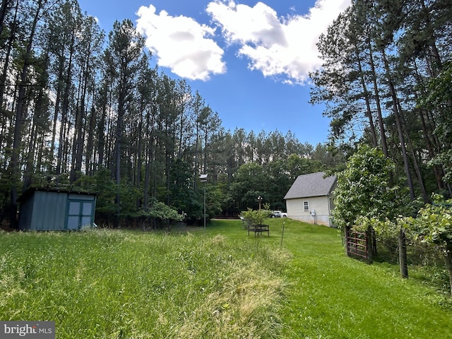 76 Red Burke Ct, Front Royal, VA 22630 - view of green lawn with a shed