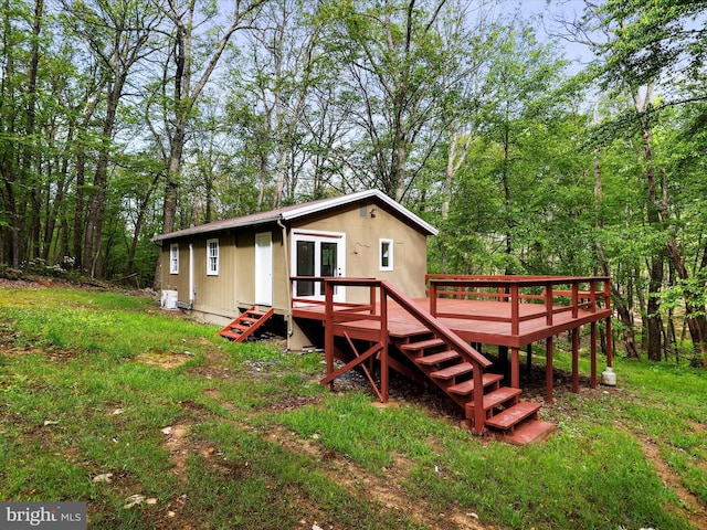 153 Bear Track Rd, Augusta, WV 26704 - back of house featuring a deck and french doors