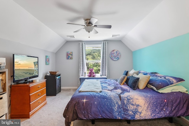 25 N 12th St, Del Haven, NJ 08251 - carpeted bedroom with lofted ceiling and ceiling fan