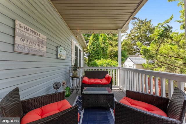 25 N 12th St, Del Haven, NJ 08251 - wooden deck featuring an outbuilding