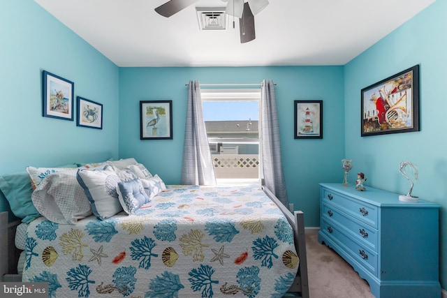25 N 12th St, Del Haven, NJ 08251 - bedroom featuring light colored carpet, a ceiling fan, and baseboards