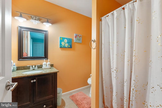 25 N 12th St, Del Haven, NJ 08251 - bathroom with vanity, toilet, a shower with curtain, and baseboards