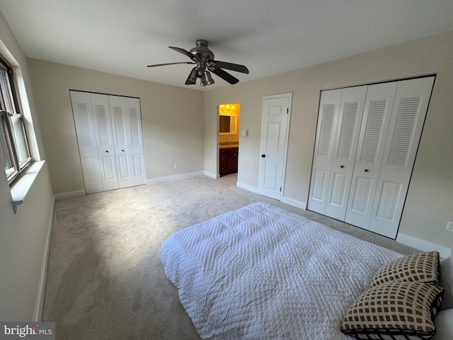 315 S Valley Forge Rd Unit 7, Devon, PA 19333 - unfurnished bedroom with baseboards, carpet, and multiple closets