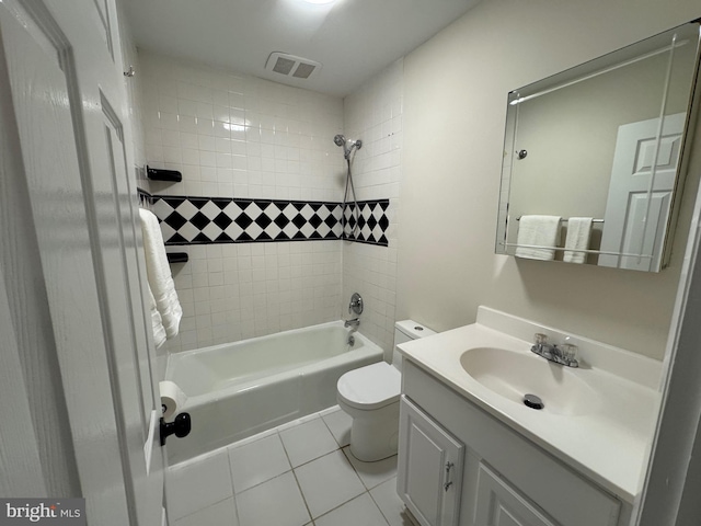 315 S Valley Forge Rd Unit 7, Devon, PA 19333 - bathroom featuring tile patterned floors, bathtub / shower combination, vanity, and toilet