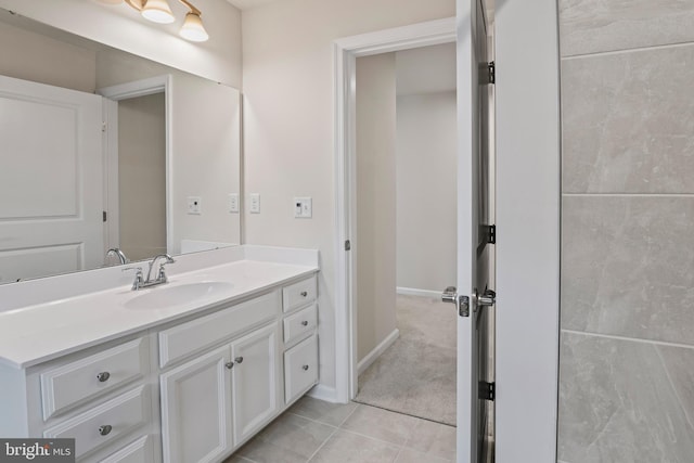 138 Merseyside Dr, Woolwich Twp, NJ 08085 - bathroom with vanity, tile patterned flooring, and baseboards