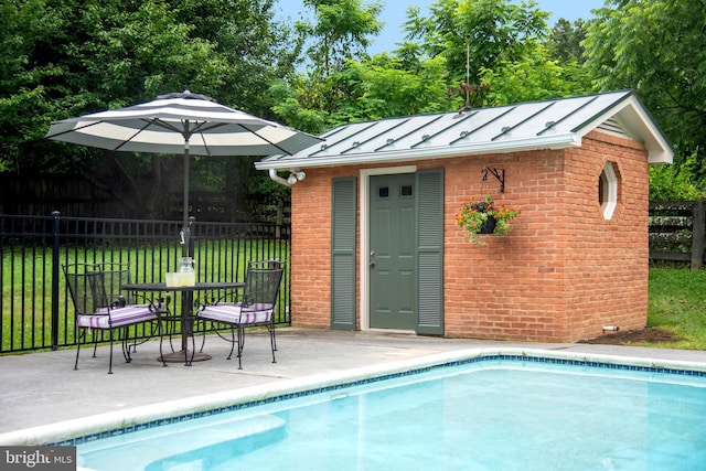 1170 Parker St, Upperville, VA 20184 - view of pool with a patio and an outdoor structure