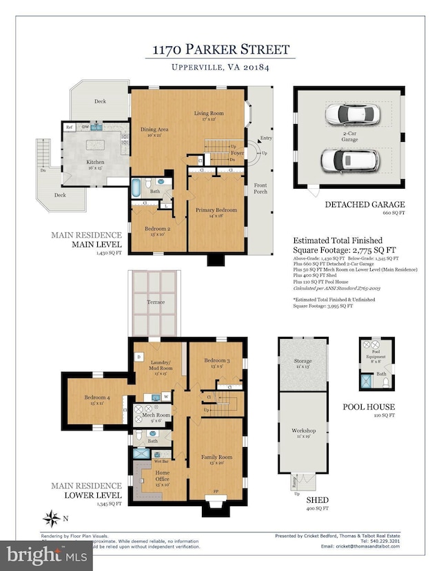 1170 Parker St, Upperville, VA 20184 - view of floor plan / room layout