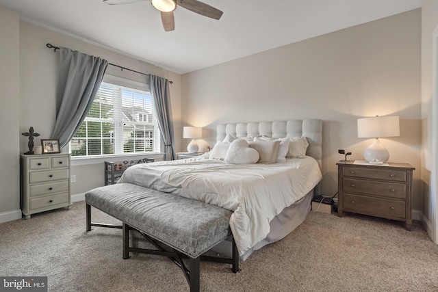 500 Prince George Dr, Lancaster, PA 17601 - bedroom with carpet, baseboards, and ceiling fan