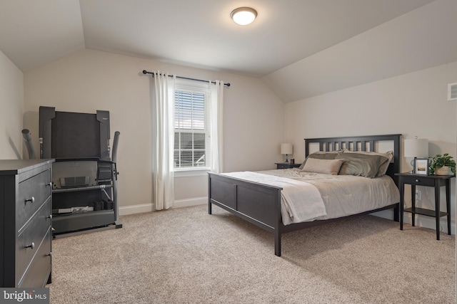 500 Prince George Dr, Lancaster, PA 17601 - bedroom with lofted ceiling, light colored carpet, and baseboards