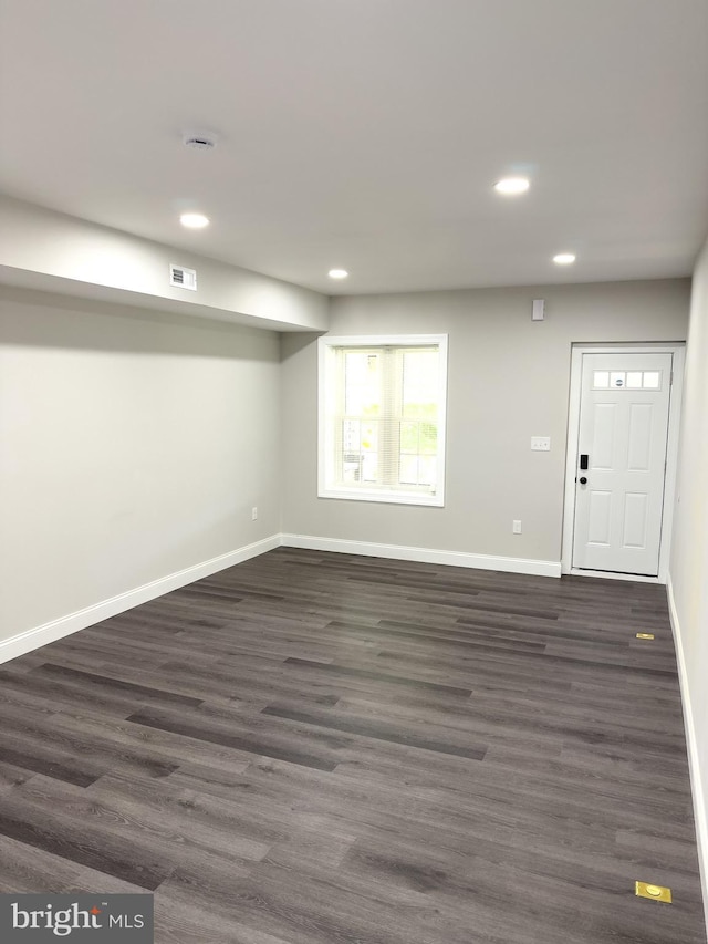 1736 E 30th St, Baltimore, MD 21218 - foyer featuring recessed lighting and dark wood-type flooring