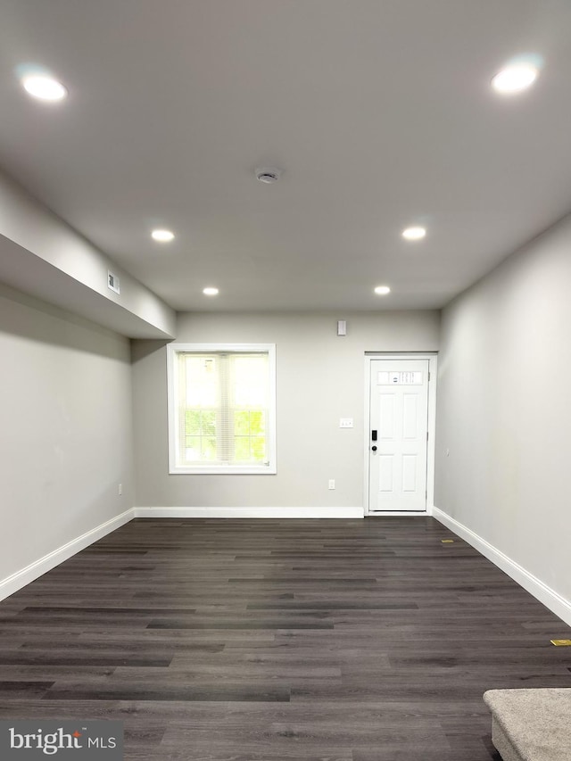 1736 E 30th St, Baltimore, MD 21218 - foyer entrance featuring recessed lighting and dark wood-style floors