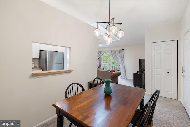 82 Cheverny Ct, Hamilton, NJ 08619 - dining space featuring carpet flooring, a chandelier, and baseboards