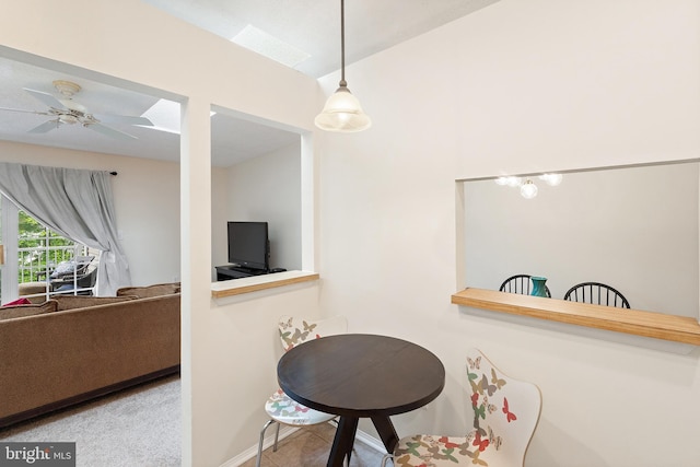 82 Cheverny Ct, Hamilton, NJ 08619 - dining room with baseboards and a ceiling fan