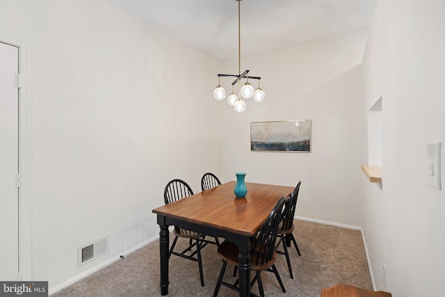 82 Cheverny Ct, Hamilton, NJ 08619 - carpeted dining room featuring baseboards and a chandelier