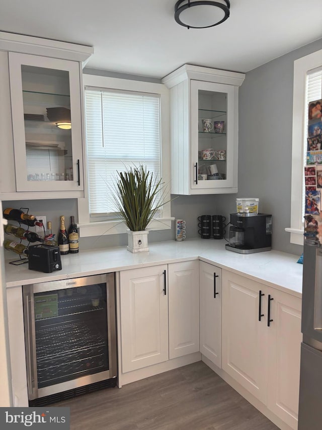 3258 N 48th St, Pennsauken, NJ 08109 - indoor dry bar with wine cooler and wood finished floors