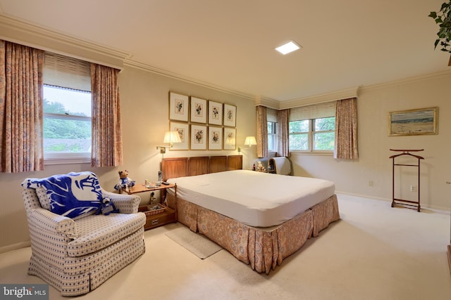 1545 Farr Rd, Wyomissing, PA 19610 - bedroom featuring carpet floors, ornamental molding, and baseboards