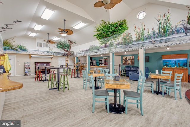 12133 Neale Sound Dr, Cobb Island, MD 20625 - deck featuring a ceiling fan and a bar