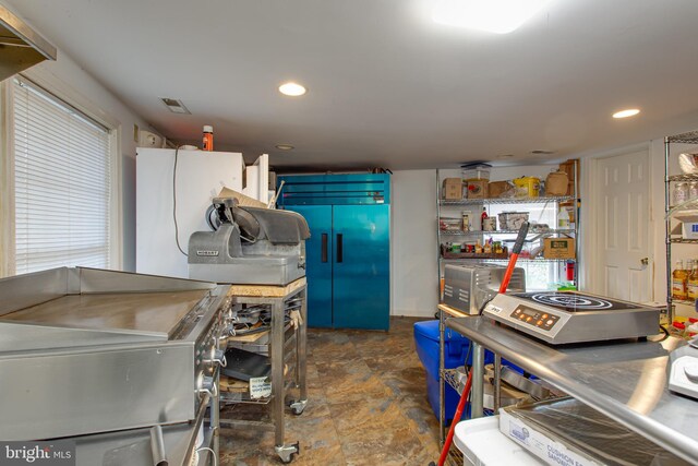 12133 Neale Sound Dr, Cobb Island, MD 20625 - kitchen featuring stone finish floors and recessed lighting