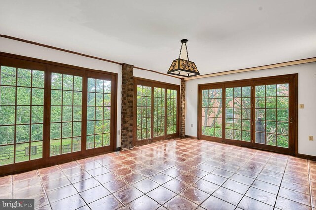 7423 Round Hill Rd, Frederick, MD 21702 - unfurnished sunroom featuring plenty of natural light and french doors