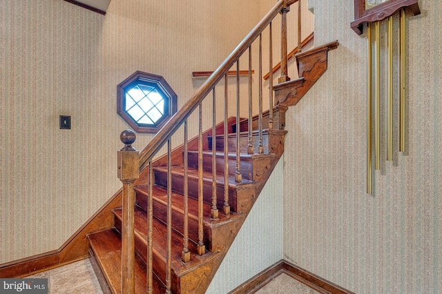7423 Round Hill Rd, Frederick, MD 21702 - stairs featuring baseboards
