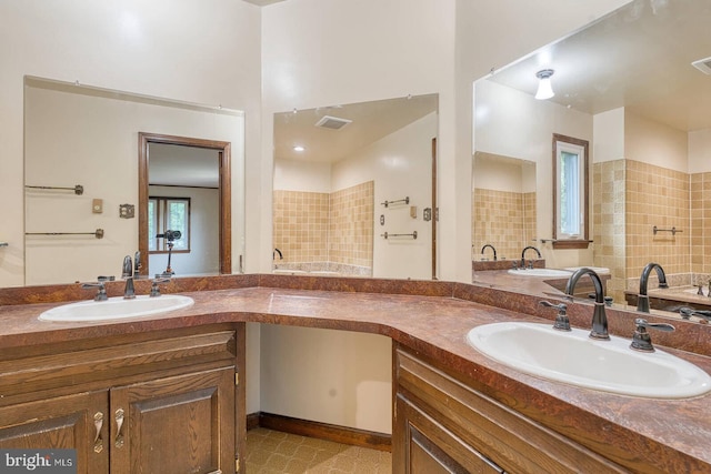 7423 Round Hill Rd, Frederick, MD 21702 - full bath featuring double vanity and a tub to relax in