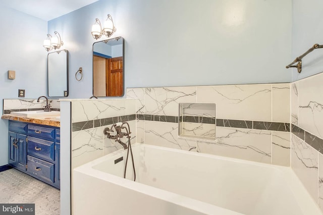 7423 Round Hill Rd, Frederick, MD 21702 - full bathroom featuring vanity and a garden tub