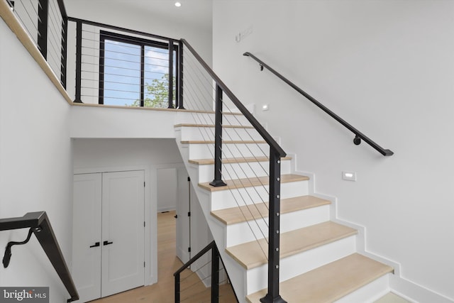 2007 S Joyce St, Arlington, VA 22202 - stairs featuring wood finished floors