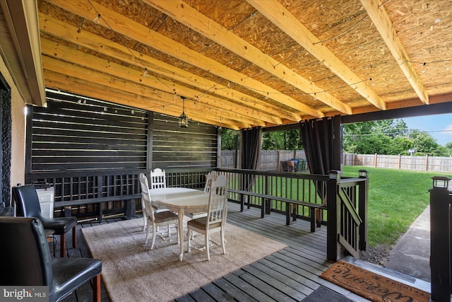 4406 Furley Ave, Baltimore, MD 21206 - deck with outdoor dining space