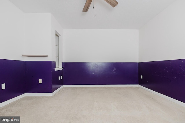 103 Stadium Cir, Inwood, WV 25428 - carpeted spare room featuring ceiling fan, baseboards, and built in shelves