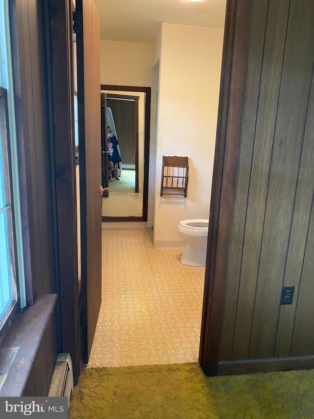 724 Ocean Ave, Galloway, NJ 08205 - hall featuring carpet and a baseboard radiator