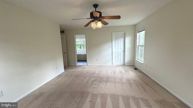 9 Whirlaway Dr, Bear, DE 19701 - unfurnished room featuring plenty of natural light, light carpet, baseboards, and ceiling fan