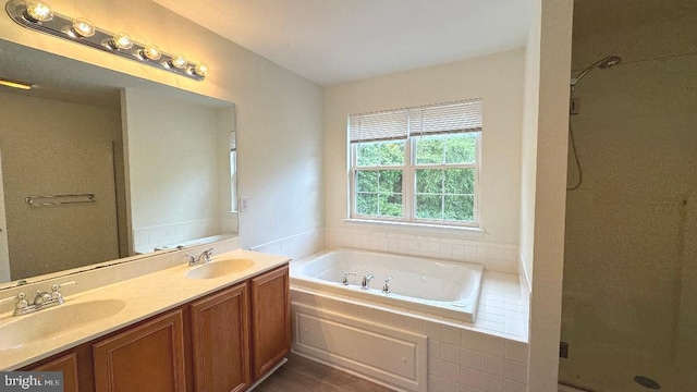 9 Whirlaway Dr, Bear, DE 19701 - full bathroom featuring a bath, a shower stall, and double vanity