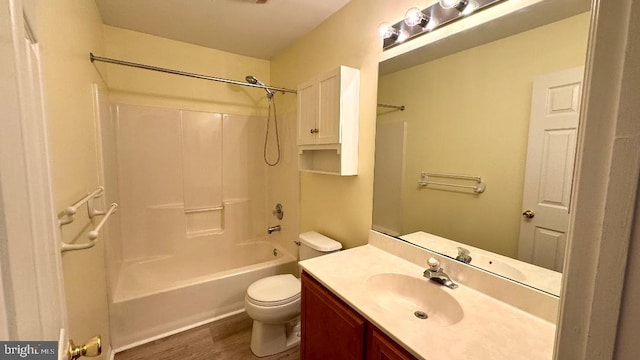 9 Whirlaway Dr, Bear, DE 19701 - bathroom with vanity, wood finished floors, and washtub / shower combination