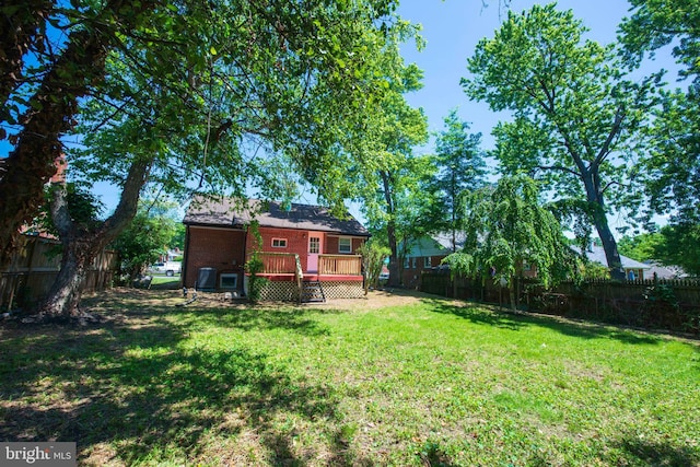 1407 Ruatan St, Hyattsville, MD 20783 - view of yard featuring a wooden deck