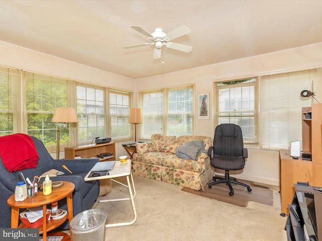 2409 Bear Den Rd, Frederick, MD 21701 - carpeted office featuring a ceiling fan