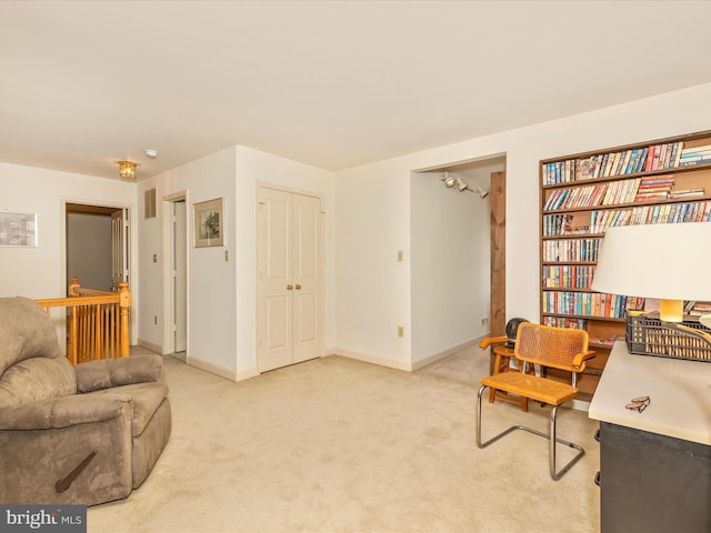 2409 Bear Den Rd, Frederick, MD 21701 - living area featuring light carpet and baseboards