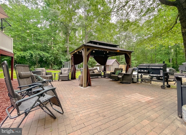 24950 Morgan Rd, Hollywood, MD 20636 - view of patio with a gazebo and outdoor lounge area