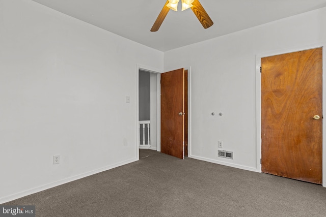 1504 N 57th St, Philadelphia, PA 19131 - empty room featuring a ceiling fan, carpet floors, and baseboards