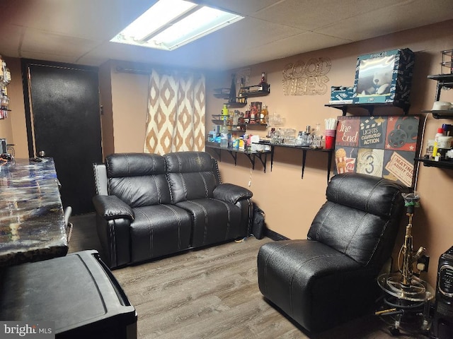 6553 N Smedley St, Philadelphia, PA 19126 - living room with wood finished floors and a drop ceiling