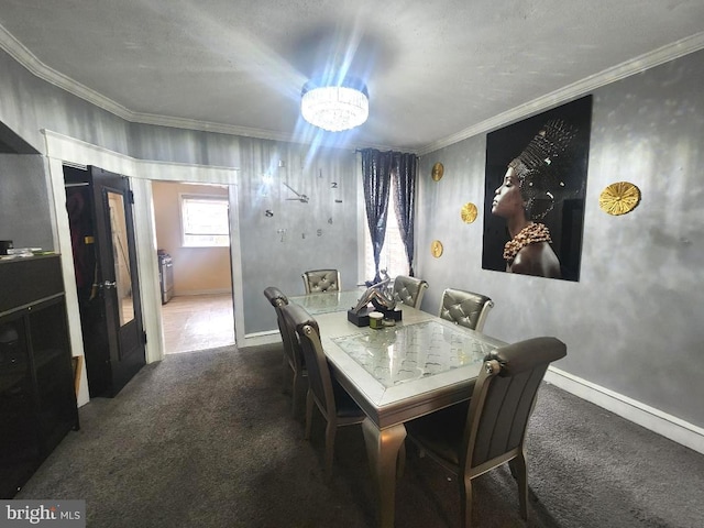 6553 N Smedley St, Philadelphia, PA 19126 - carpeted dining room featuring ornamental molding and baseboards