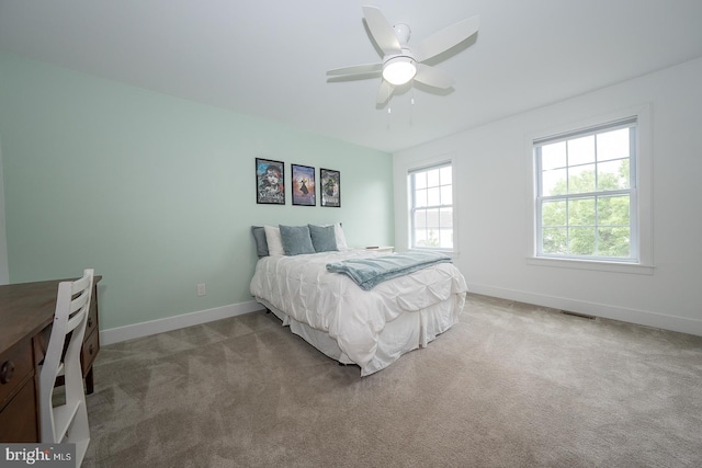 11 Ridings Way, West Chester, PA 19382 - bedroom with baseboards, carpet flooring, and a ceiling fan