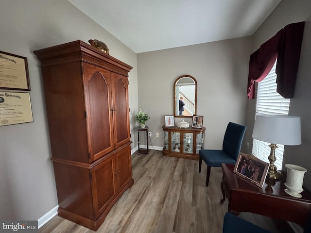 9111 Dartford Pl, Bristow, VA 20136 - sitting room featuring light wood-type flooring and baseboards