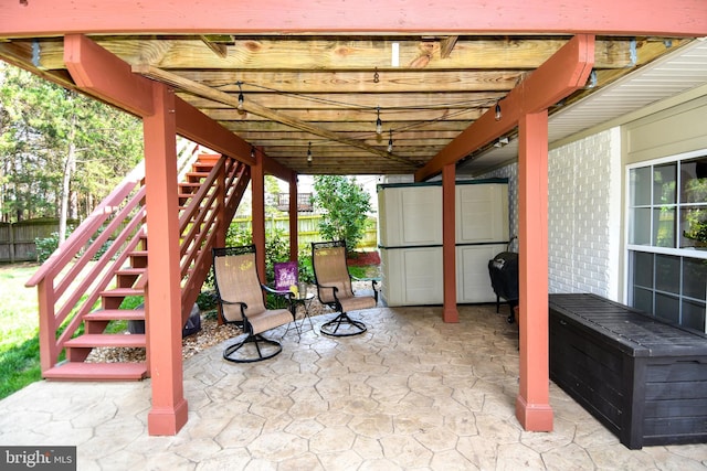 9111 Dartford Pl, Bristow, VA 20136 - view of patio / terrace with stairs