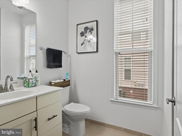 42350 Stonemont Cir, Ashburn, VA 20148 - bathroom with vanity, toilet, and tile patterned flooring